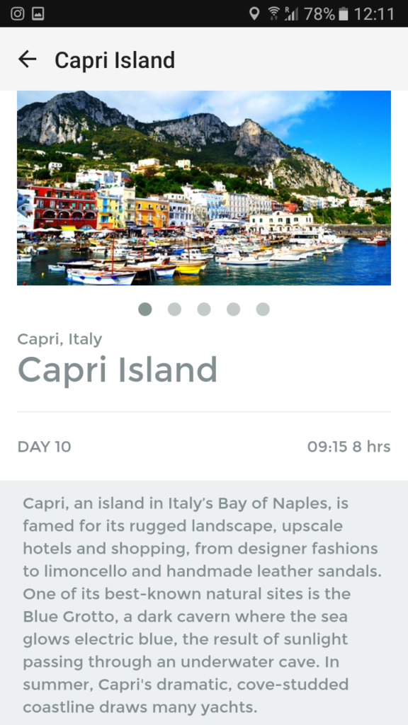 Lingo Tour App Screenshot Italy Capri Info
