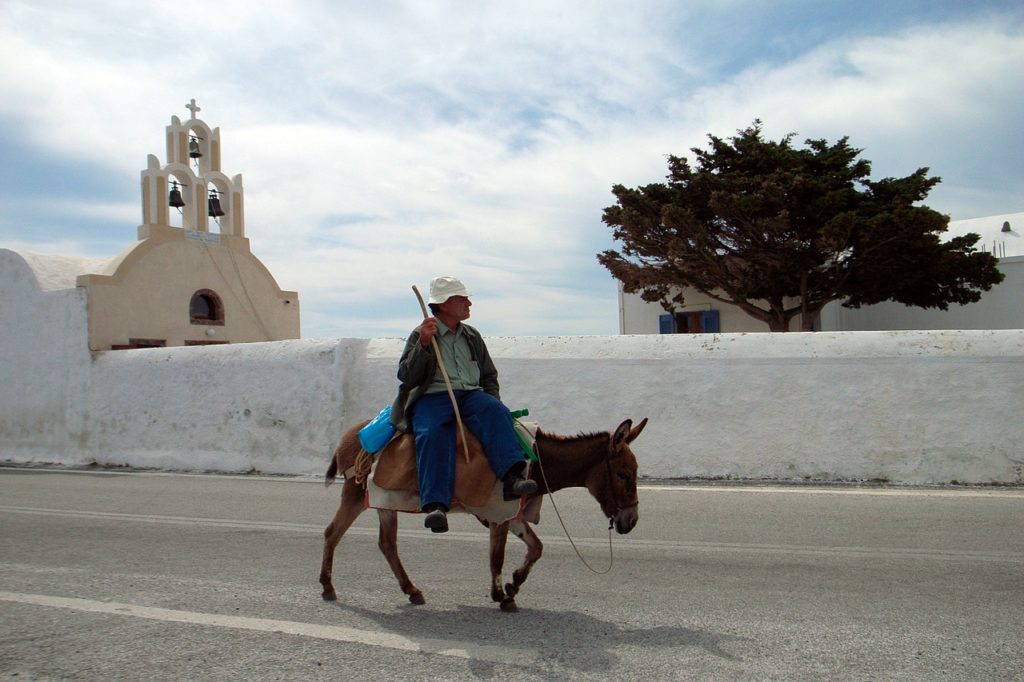 Greek Island Hopping Tour | Local Donkey Transport